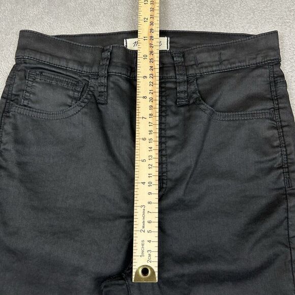 Madewell 10" High-Rise Skinny Jeans Black Button-Front Edition Size 27 EUC - Picture 9 of 9